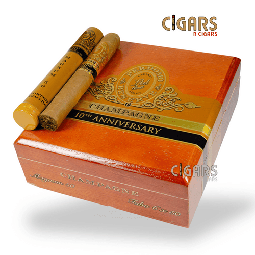 Perdomo Reserve 10th Anniversary Champagne Magnum 50 Tubo Cigar For Sale