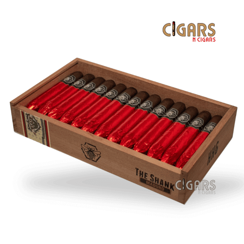 Open box of Viaje Honey & Hand Grenades The Shank 5 1/4 x 52 limited-release cigars