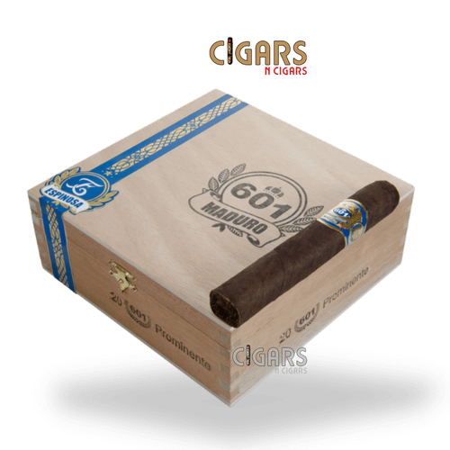 601 Blue Label Maduro Prominente 5½ x 56 box-pressed cigar with Connecticut Broadleaf wrapper