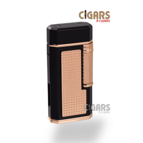 XIKAR Ardore Dual Soft Flame Lighter Black & Rose Gold
