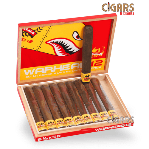 601 La Bomba Warhead 12 6 1/8 x 58 box-pressed Gordo with Nicaraguan Broadleaf wrapper