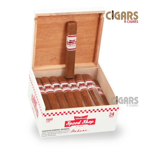 CAO Flathead Speed Shop Habano V660 Carb 6 x 60 cigar with Ecuadorian Habano wrapper