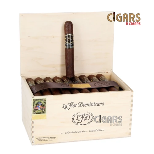 La Flor Dominicana Colorado Oscuro No. 4 5 1/4 x 54 Robusto with dark Sumatra wrapper