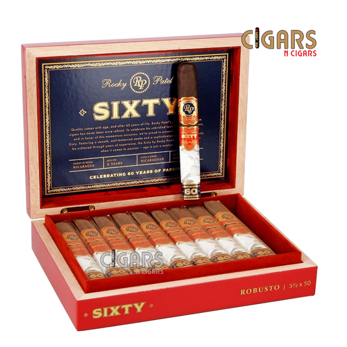 Rocky Patel Sixty Robusto 5 1/2 x 50 premium cigar handmade in Nicaragua