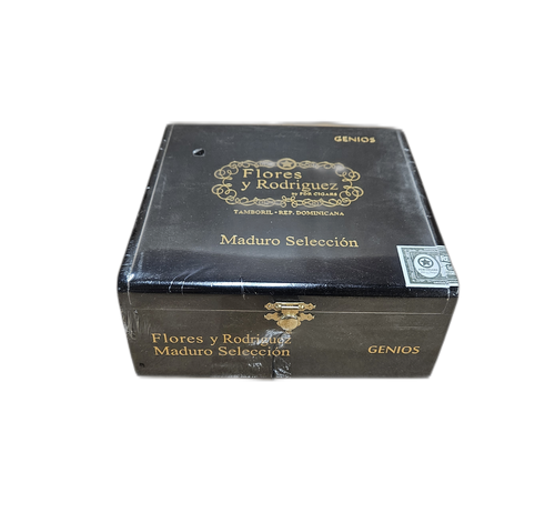 PDR Flores y Rodriguez Maduro Genios Box of 24 Cigars For Sale Top View