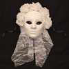 White Flower Day Of Dead Mask