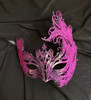 Venetian Metal Lazer Cut Mask Hot Pink