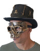 Halloween Skull Mask With Matching Skull Stop Hat Gold
