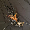women's feather mask copper