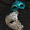couples masks silver and aqua