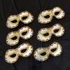 White and gold party masks