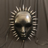 Black Full Face Mask with Chrome Spikes