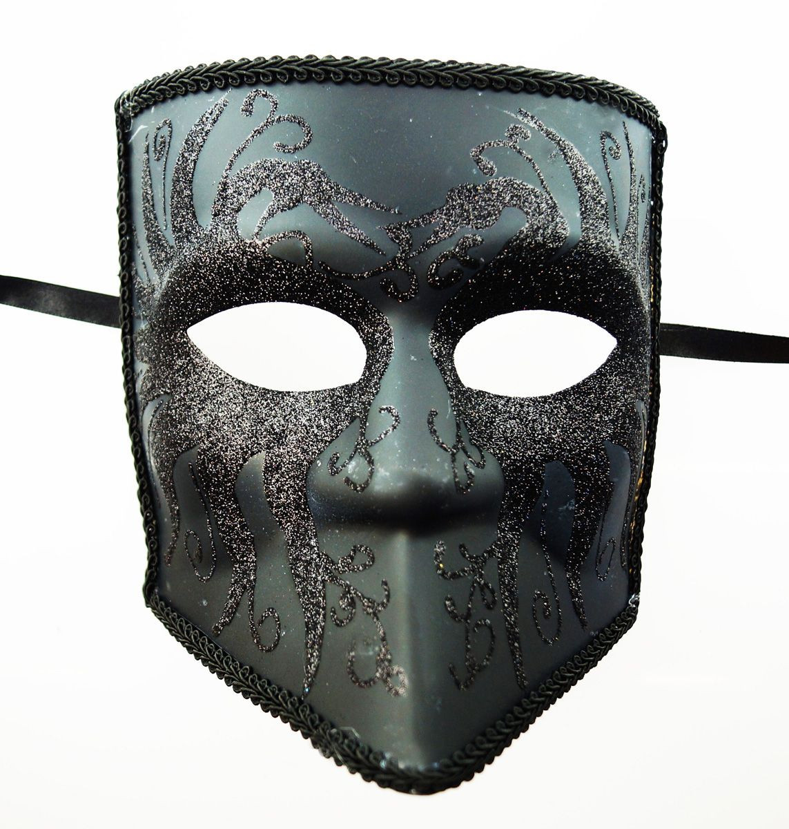 Venetian Masquerade Mask – Black Bauta Mask | MasqueradeOasis.com
