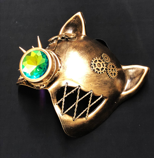 Utopia Steampunk Cat Mask Gold Or Copper Utopia Steampunk Cat Mask Gold Or Copper