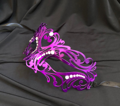 Women's Metal Venetian Ball Mask Purple Women's Metal Venetian Ball Mask Purple