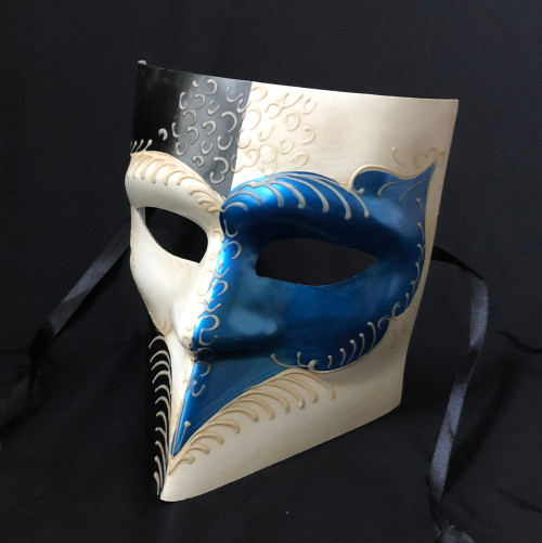 Men's Bauta Mask Blue Black