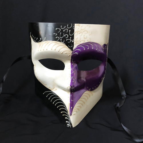 Men's Bauta Mask Purple Black