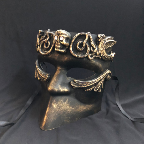 Men's Tribal Mask Gold Or Silver
