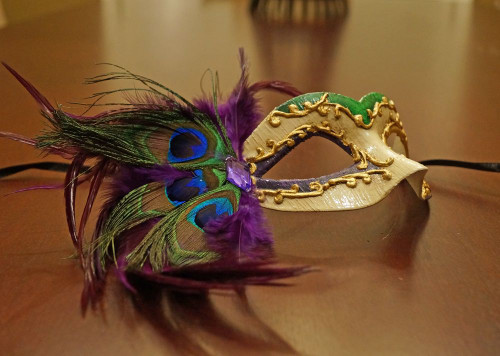 Purple Feathers Mask