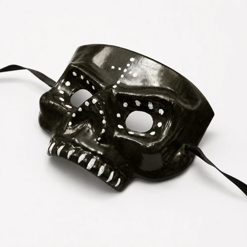 Day Of The Dead Skull Mask Black