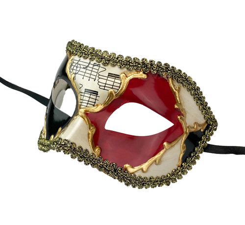 Kyros Men's Venetian Party Mask Red And Black
