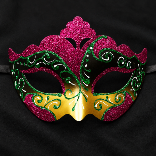 Mardi Gras Eye Mask - Pyramid Forehead Piece