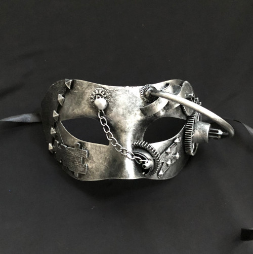 Steampunk mask silver