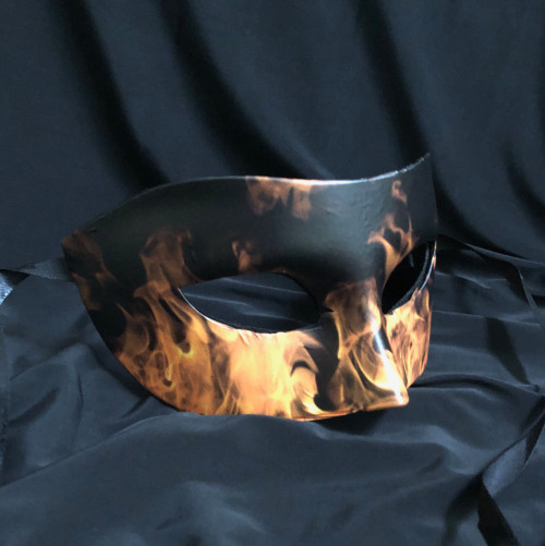 mask with fire design
