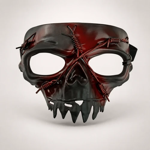 Black Zombie Skull Mask Costume Accessory