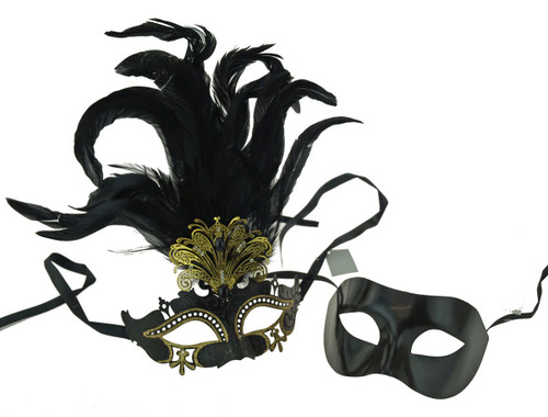 Black Couples Venetian Party Eye Masks Black Couples Venetian Party Eye Masks