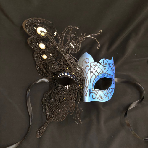 butterfly mask blue
