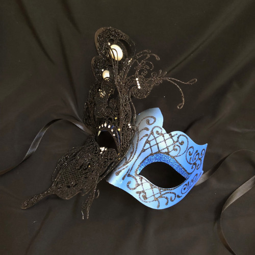 women's luxury mask blue