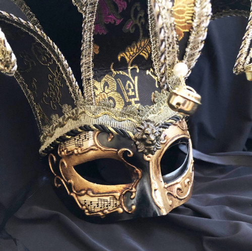 gold jester masks