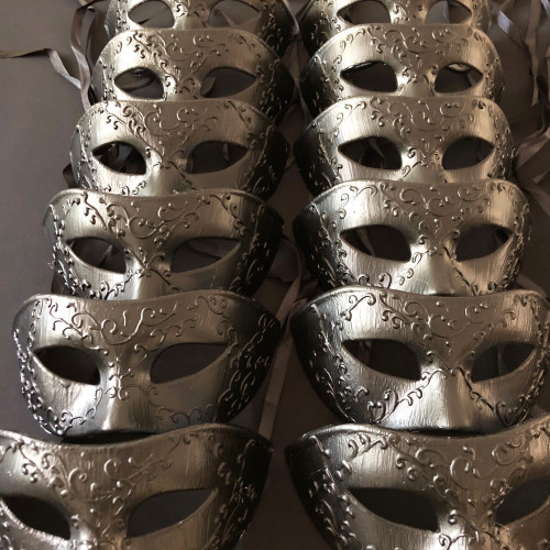 Black Venetian Masquerade mask party pack