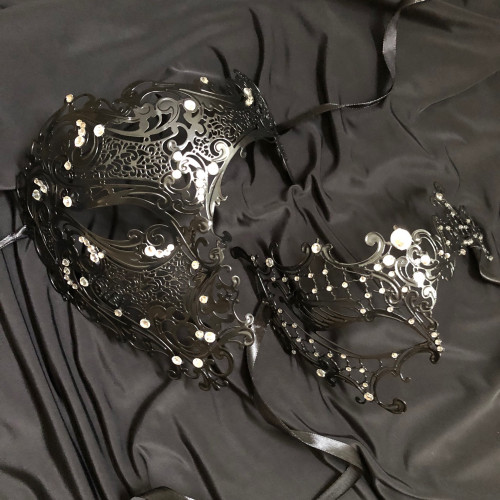 Phantom masquerade mask. Metal Venetian masks