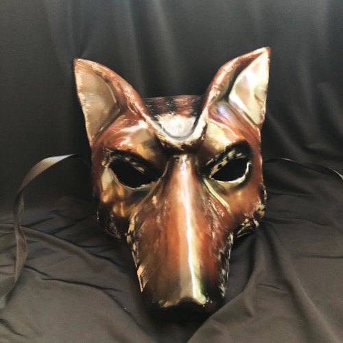 brown wolf mask