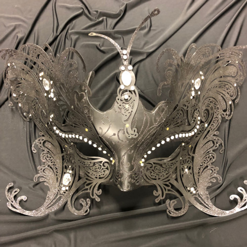 Large Masquerade Mask Decor 25" x 16" Black