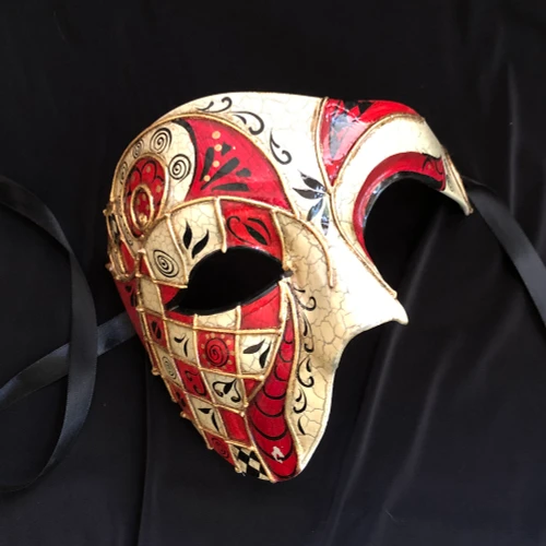 Red Venetian Phantom Masks