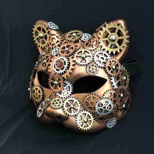 steampunk cat mask