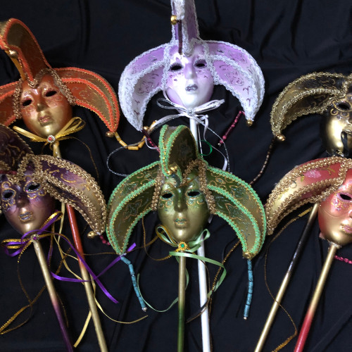 Jester stick mask favor