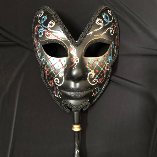 Stick mask black carnival