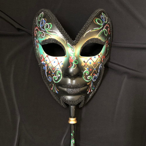 Stick mask green carnival
