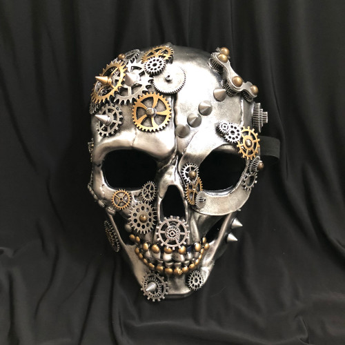 silver skull pirate masks