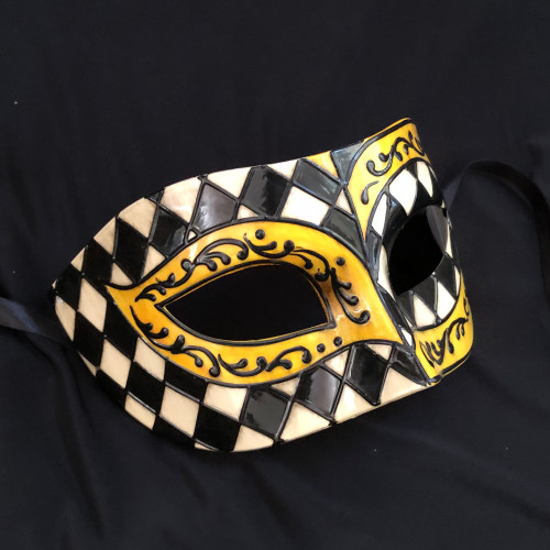 Checker Design Mask Yellow