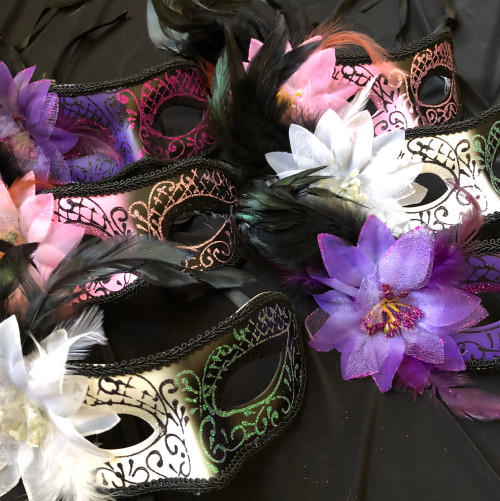Women's Feather Mask Bulk Pack