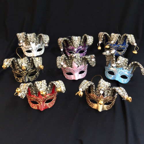Jester Mask Party Favor Mask Ornament Bulk Pack