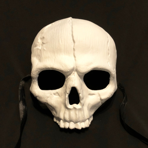 Paintable Half Skull Mask DIY Halloween Masks