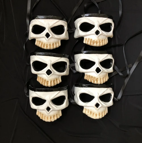 Bulk Pirate Skull Masks Set Of Six