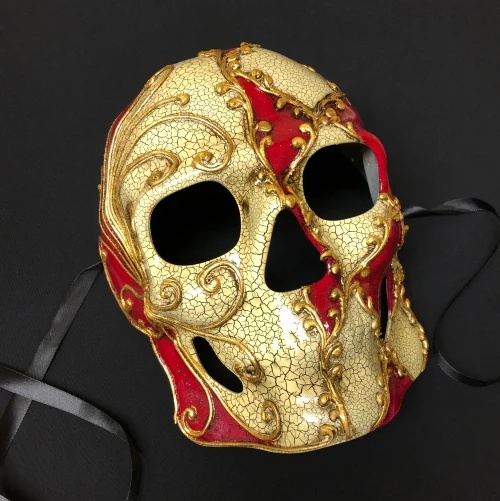 Abstract Gothic Venetian Skull Masquerade Mask