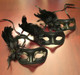 Valentino Masquerade Mask With Feathers Black Silver